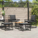 Set de Mobilier pentru Exterior 5 pcs Negru și Gri închis - WALTI WALTI