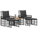 Set de Mobilier pentru Exterior 5 pcs Negru și Gri închis - WALTI WALTI