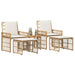 Set de Mobilier pentru Exterior 5 pcs Alb Natural și Crem - WALTI WALTI