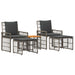 Set de Mobilier pentru Exterior 5 pcs Negru și Gri închis - WALTI WALTI