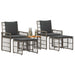 Set de Mobilier pentru Exterior 5 pcs Negru și Gri închis - WALTI WALTI