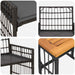 Set de Mobilier pentru Exterior 3 pcs Negru și Gri închis - WALTI WALTI