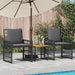 Set de Mobilier pentru Exterior 3 pcs Negru și Gri închis - WALTI WALTI