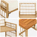 Set de Mobilier pentru Exterior 3 pcs Alb Natural și Crem - WALTI WALTI