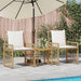 Set de Mobilier pentru Exterior 3 pcs Alb Natural și Crem - WALTI WALTI
