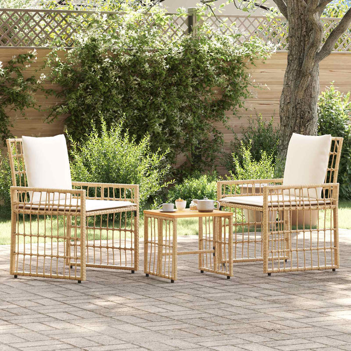 Set de Mobilier pentru Exterior 3 pcs Alb Natural și Crem - WALTI WALTI