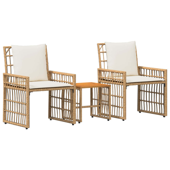 Set de Mobilier pentru Exterior 3 pcs Alb Natural și Crem - WALTI WALTI