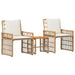 Set de Mobilier pentru Exterior 3 pcs Alb Natural și Crem - WALTI WALTI