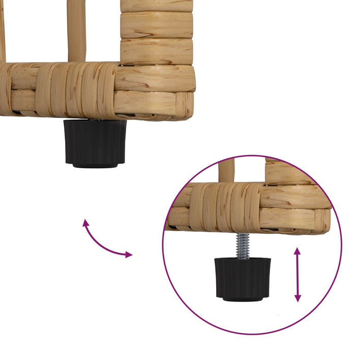 Set de Mobilier pentru Exterior 3 pcs Alb Natural și Crem - WALTI WALTI