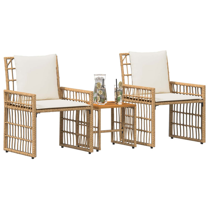 Set de Mobilier pentru Exterior 3 pcs Alb Natural și Crem - WALTI WALTI