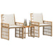 Set de Mobilier pentru Exterior 3 pcs Alb Natural și Crem - WALTI WALTI