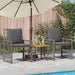 Set de Mobilier pentru Exterior 3 pcs Negru și Gri închis - WALTI WALTI