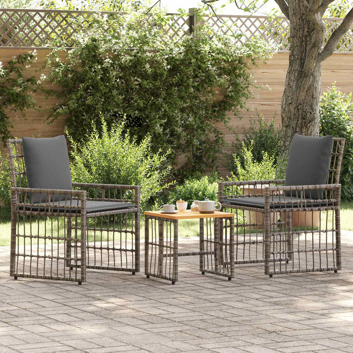 Set de Mobilier pentru Exterior 3 pcs Negru și Gri închis - WALTI WALTI
