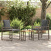 Set de Mobilier pentru Exterior 3 pcs Negru și Gri închis - WALTI WALTI