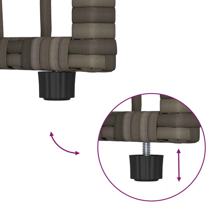 Set de Mobilier pentru Exterior 3 pcs Negru și Gri închis - WALTI WALTI