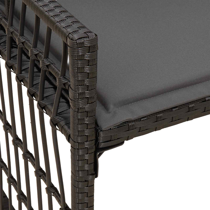 Bancă de exterior Simplu Negru și Gri închis 116 x 55 x 82 cm - WALTI WALTI