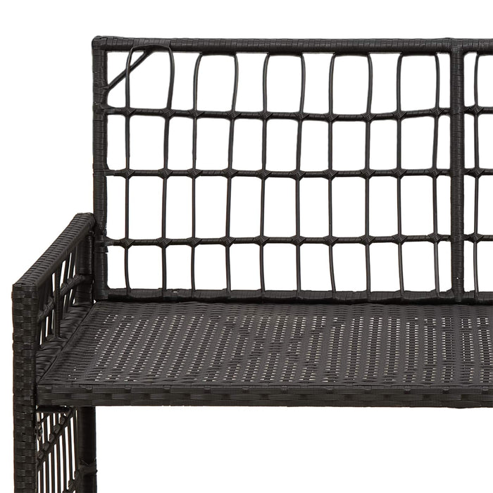 Bancă de exterior Simplu Negru și Gri închis 116 x 55 x 82 cm - WALTI WALTI