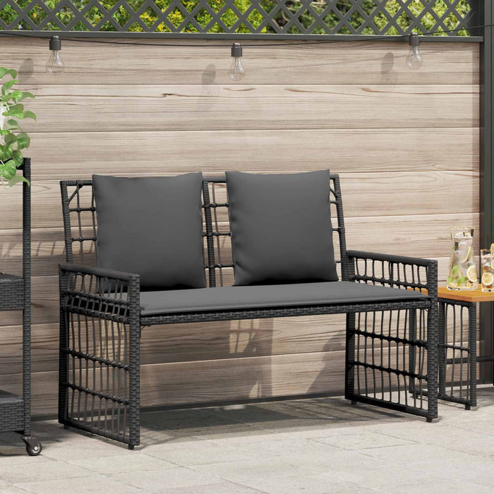 Bancă de exterior Simplu Negru și Gri închis 116 x 55 x 82 cm - WALTI WALTI