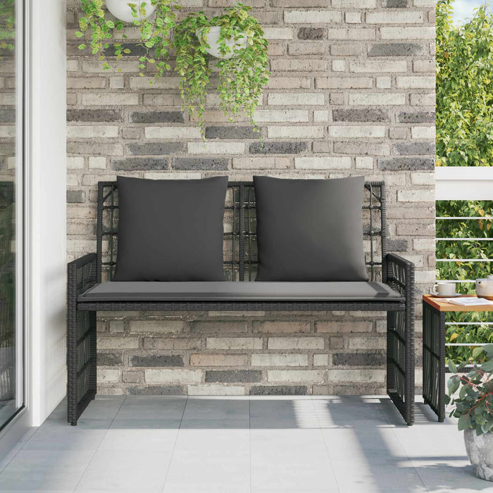 Bancă de exterior Simplu Negru și Gri închis 116 x 55 x 82 cm - WALTI WALTI