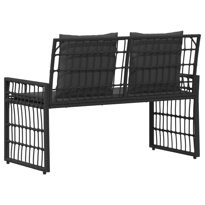 Bancă de exterior Simplu Negru și Gri închis 116 x 55 x 82 cm - WALTI WALTI