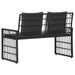 Bancă de exterior Simplu Negru și Gri închis 116 x 55 x 82 cm - WALTI WALTI