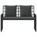 Bancă de exterior Simplu Negru și Gri închis 116 x 55 x 82 cm - WALTI WALTI