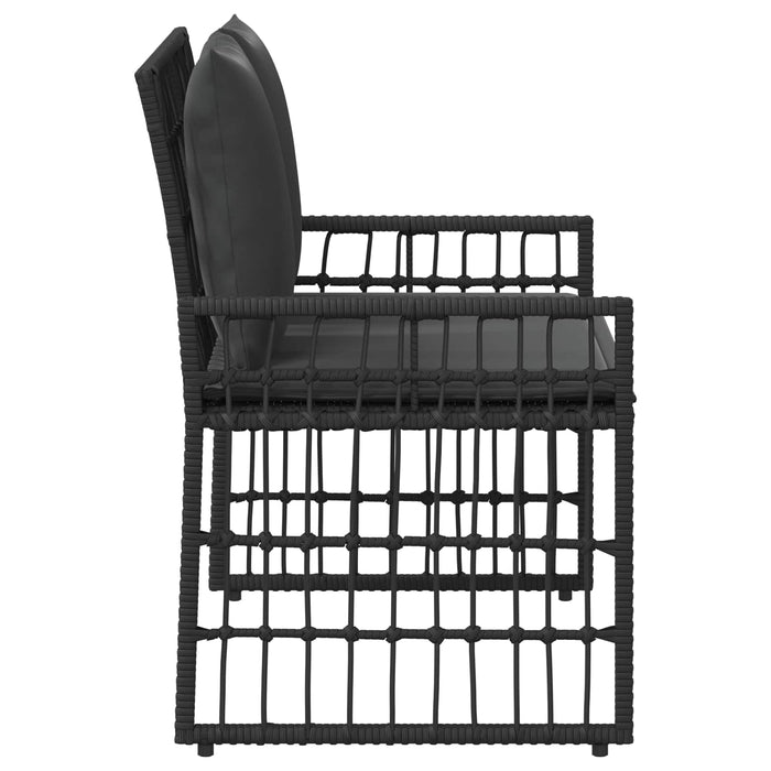 Bancă de exterior Simplu Negru și Gri închis 116 x 55 x 82 cm - WALTI WALTI