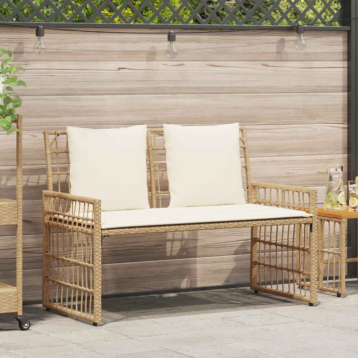 Bancă de exterior Simplu Natural și Crem 116 x 55 x 82 cm - WALTI WALTI