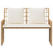 Bancă de exterior Simplu Natural și Crem 116 x 55 x 82 cm - WALTI WALTI