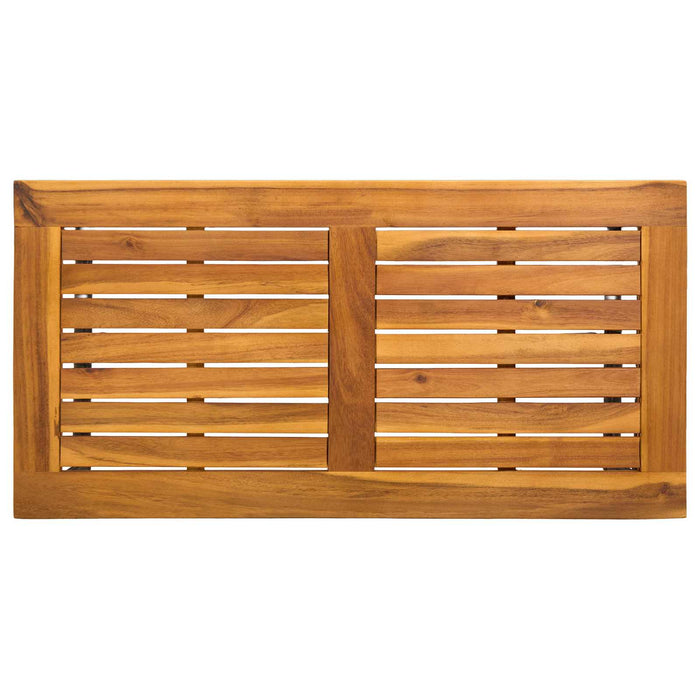 Masă de exterior Negru 80 x 40 x 40 cm Oțel și Poliratan WALTI