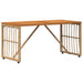Masă de exterior natural 80 x 40 x 40 cm Oțel și Poliratan - WALTI WALTI