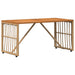 Masă de exterior natural 80 x 40 x 40 cm Oțel și Poliratan - WALTI WALTI