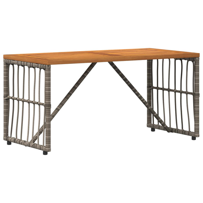 Masă de exterior Gri 80 x 40 x 40 cm Oțel și Poliratan - WALTI WALTI