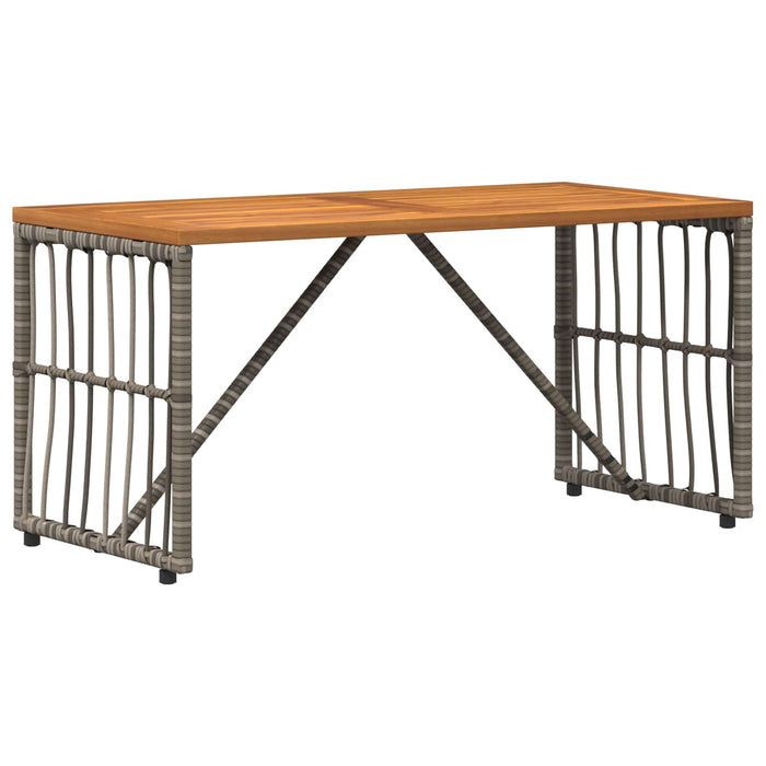 Masă de exterior Gri 80 x 40 x 40 cm Oțel și Poliratan - WALTI WALTI