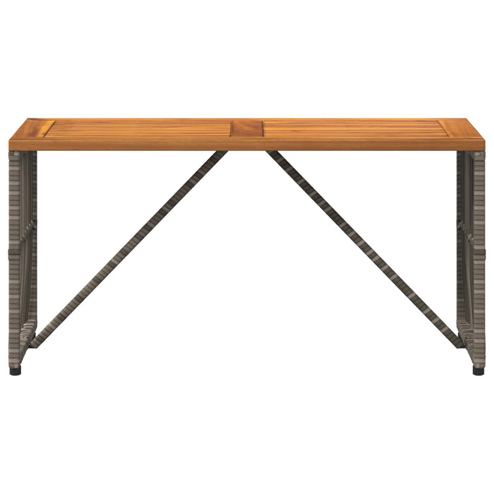 Masă de exterior Gri 80 x 40 x 40 cm Oțel și Poliratan - WALTI WALTI