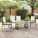 Set de Mobilier pentru Exterior 4 pcs Negru și Alb crem - WALTI WALTI