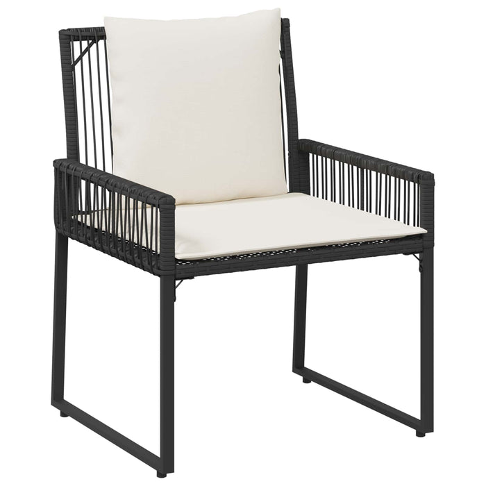 Set de Mobilier pentru Exterior 4 pcs Negru și Alb crem - WALTI WALTI