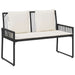 Set de Mobilier pentru Exterior 4 pcs Negru și Alb crem - WALTI WALTI