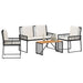 Set de Mobilier pentru Exterior 4 pcs Negru și Alb crem - WALTI WALTI