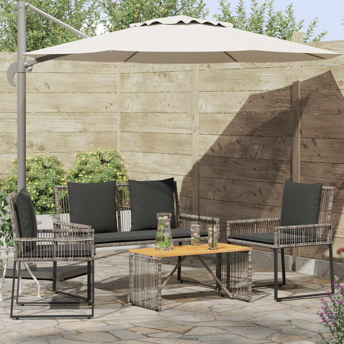 Set de Mobilier pentru Exterior 9 pcs Gri și gri închis - WALTI WALTI