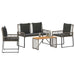 Set de Mobilier pentru Exterior 9 pcs Gri și gri închis - WALTI WALTI