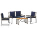 Set de Mobilier pentru Exterior 9 pcs Gri și albastru marin - WALTI WALTI