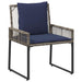 Set de Mobilier pentru Exterior 9 pcs Gri și albastru marin - WALTI WALTI