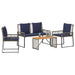 Set de Mobilier pentru Exterior 9 pcs Gri și albastru marin - WALTI WALTI
