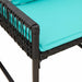 Set de Mobilier pentru Exterior cu pernă 9 pcs Negru și Turcoaz - WALTI WALTI