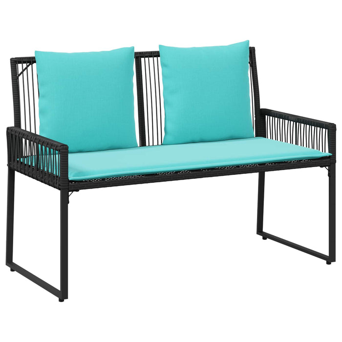 Set de Mobilier pentru Exterior cu pernă 9 pcs Negru și Turcoaz - WALTI WALTI