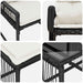 Set de Mobilier pentru Exterior 11 pcs Negru și Alb crem - WALTI WALTI
