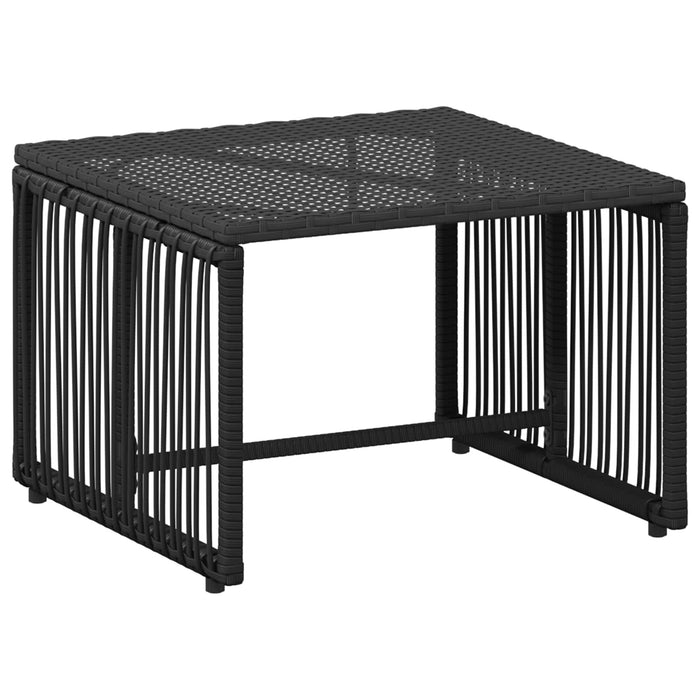 Set de Mobilier pentru Exterior 11 pcs Negru și Alb crem - WALTI WALTI