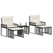 Set de Mobilier pentru Exterior 11 pcs Negru și Alb crem - WALTI WALTI