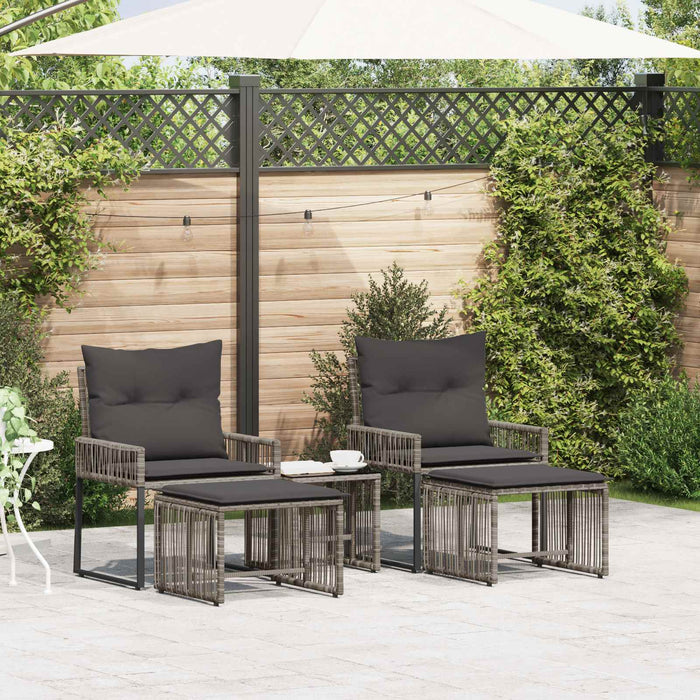 Set de Mobilier pentru Exterior 11 pcs Gri și gri închis - WALTI WALTI